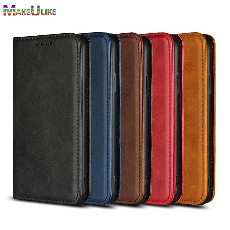 

MAKEULIKE Magnetic Flip Case For iPhone 6 6S 7 8 Plus Cover Retro Luxury PU Leather Phone Bag Wallet Case For iPhone X XR XS Max