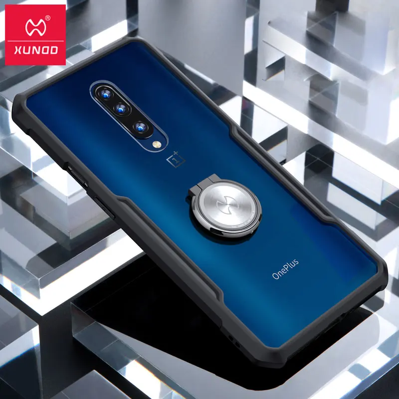

Xundd For OnePlus 7 Pro Case Magnetic Car Holder Bracket Finger Ring Transparent TPU Back Cover For OnePlus 7 1+7 One Plus 7