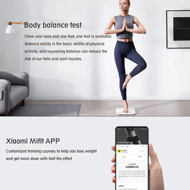  2019 New Xiaomi Smart Body Fat Scale 2 Mifit APP Bluetooth 5.0 Balance Test 13 Body Date BMI Health - 33056738267