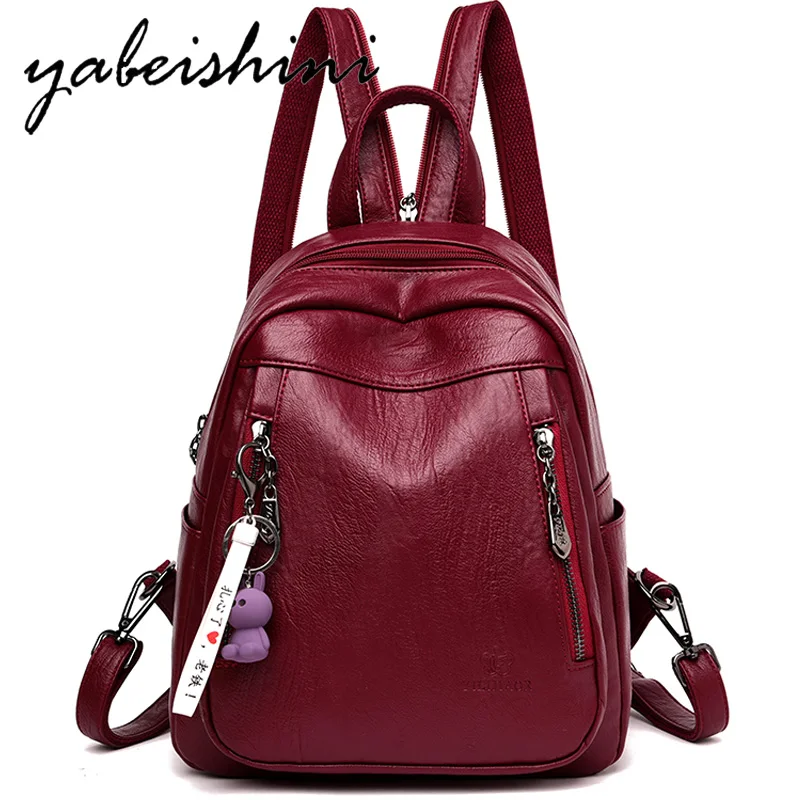  Multifunctional women's backpack Combination shoulder strap School girl backpack Ladies travel leat - 33015995786