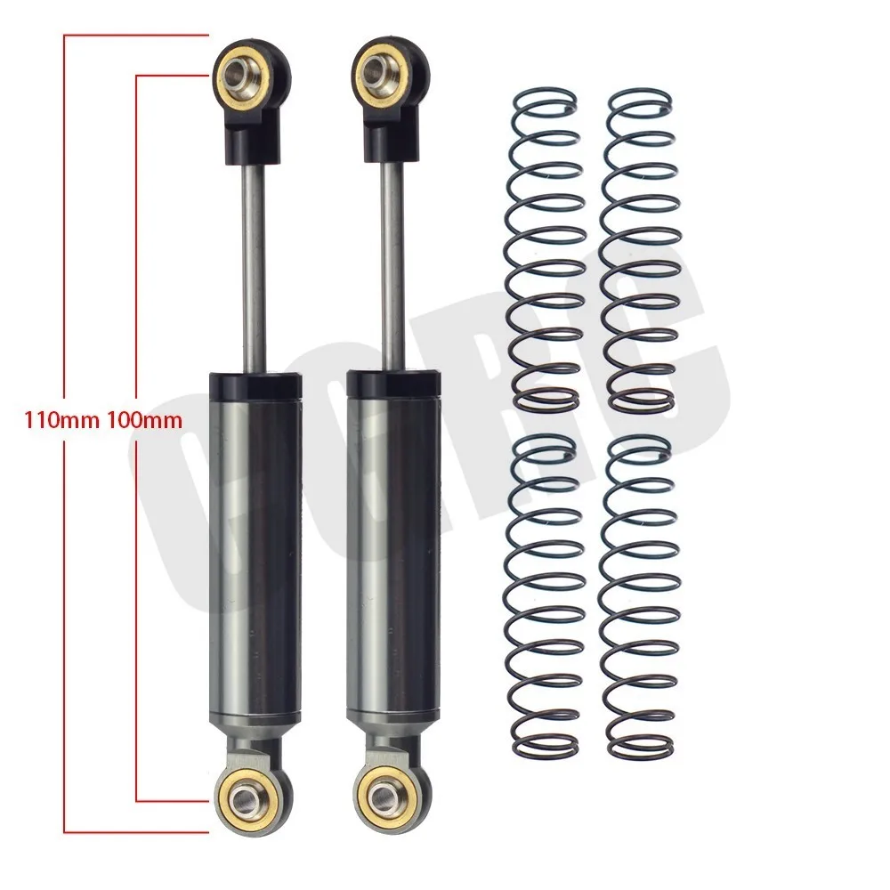 2 шт. Alumiunm масляная подвеска амортизатор внутренние Пружинные амортизаторы 90 мм 100 мм 110 мм для Scx10 D90 Wraith Trx-4 90046 Rc автомобилей - Цвет: Gray 110mm 2pcs