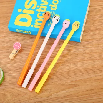 

40 PCs Creative Cartoon Radish Head Expression Neutral Pen Cute Student Writing Office Supplies Signature Pen