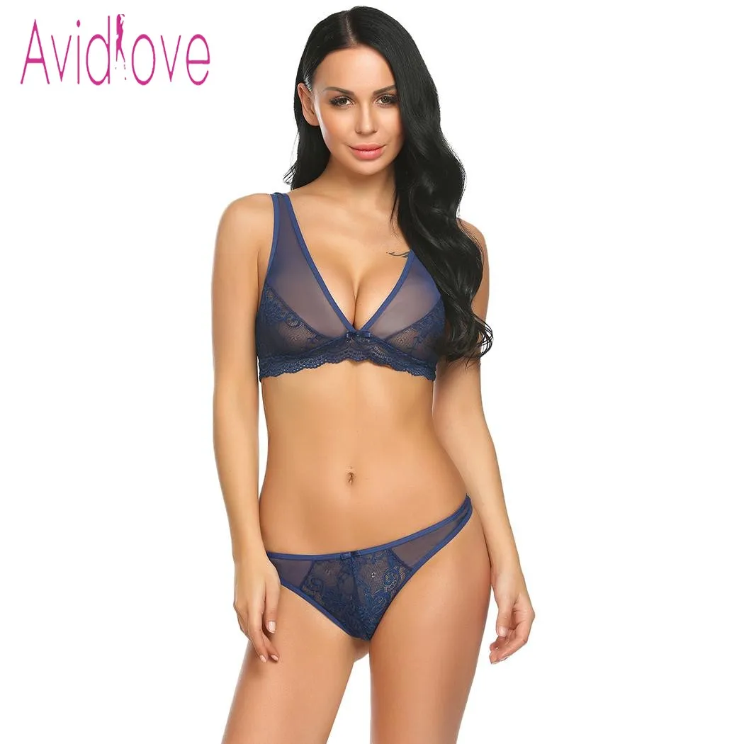 Женское кружевное белье Avidlove с цветочным рисунком беспроводной бюстгальтер топ
