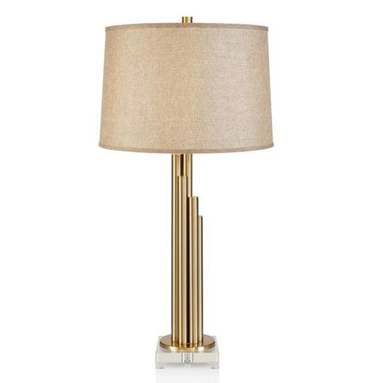 

Modern Simple Creative Luxury Art Table Lamps Hardware Iron Tube Transparent Crystal Table Lamps Bedroom Bedside Table Lamps