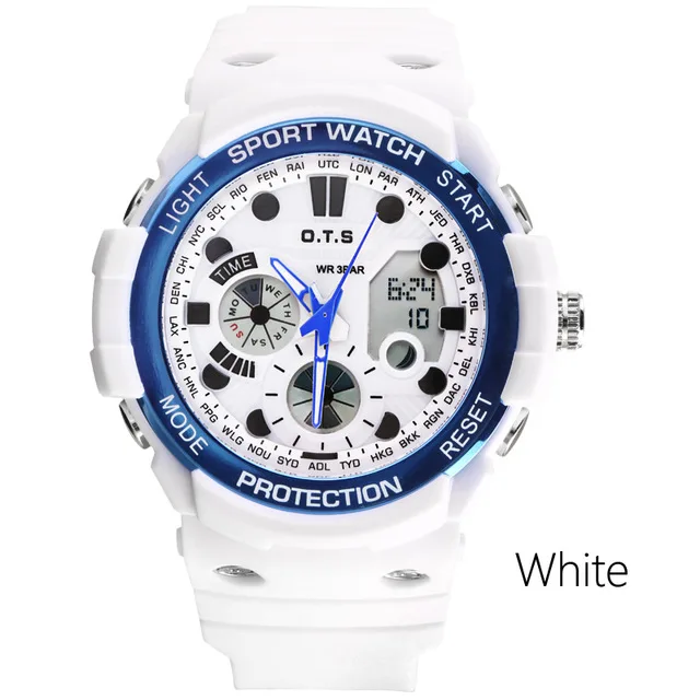 

OTS Sports Military watches Outdoor Men Repeater Movement latest Man Clock relogio masculino Waterproof LED Digital Watch