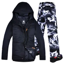 Лыжный костюм мужской зимний теплый и ветрозащитный водостойкий Спорт на открытом воздухе снежные виды спорта популярный бренд лыжное снаряжение лыжные куртки и брюки