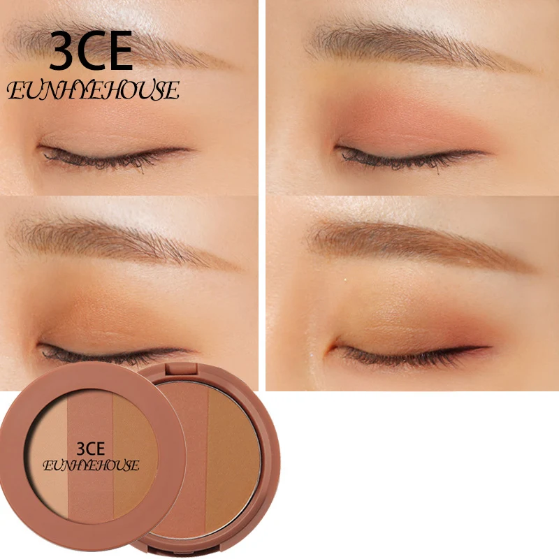 

3CE EUNHYE HOUSE 3 Colors Eye Shadow Makeup Shimmer Matte Eyeshadow Palette Cosmetic Makeup Set Nude Eye Shadow