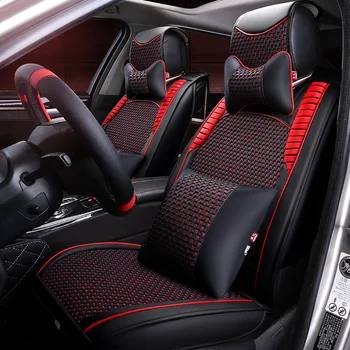 

Leather car seat cover for vw volkswagen polo 2018 polo 6r 9n car gti sedan scirocco r sharan t4 t5 t6 tiguan 2017