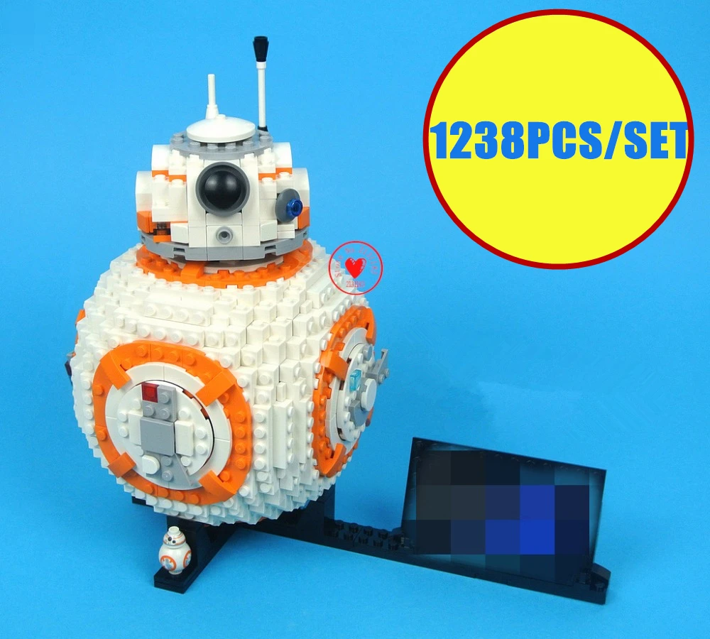 

New 1238pcs star wars bb8 technic Robot fit star wars figures Model Building Block bricks 75187 boys gift set Toy kid