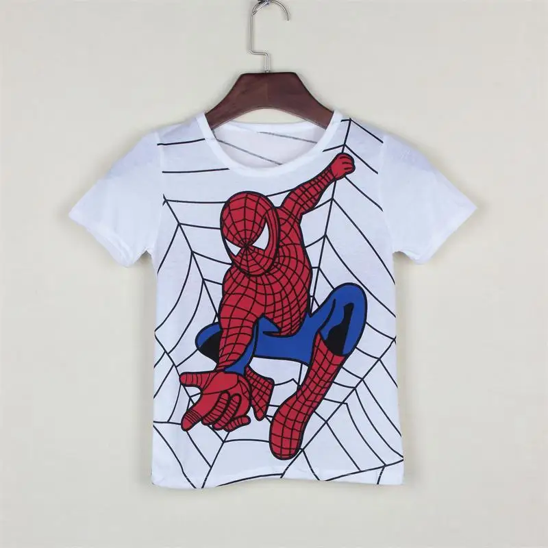 New 2017 boy's t shirt Cartoon Hero cotton short sleeved t shirt