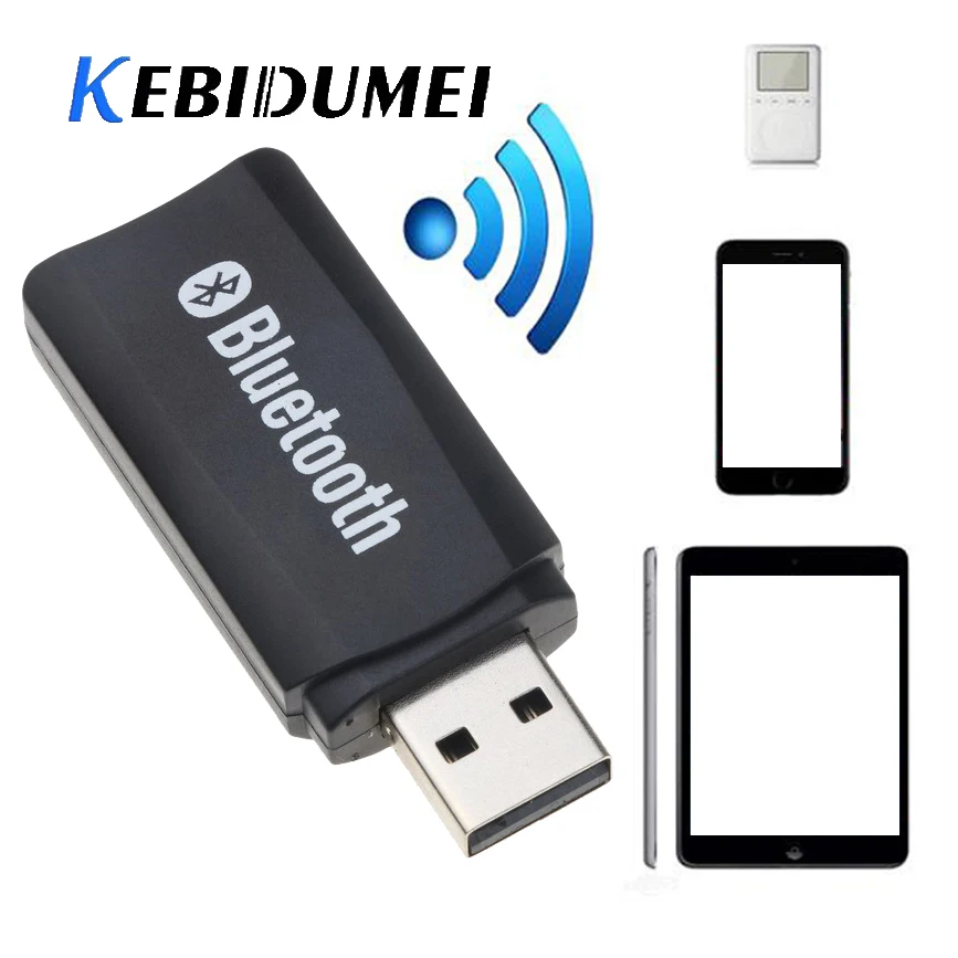 

kebidumei USB 3.5mm Bluetooth Music Stereo Receiver Adapter AMP Dongle Audio For Win7 Win8 for Car