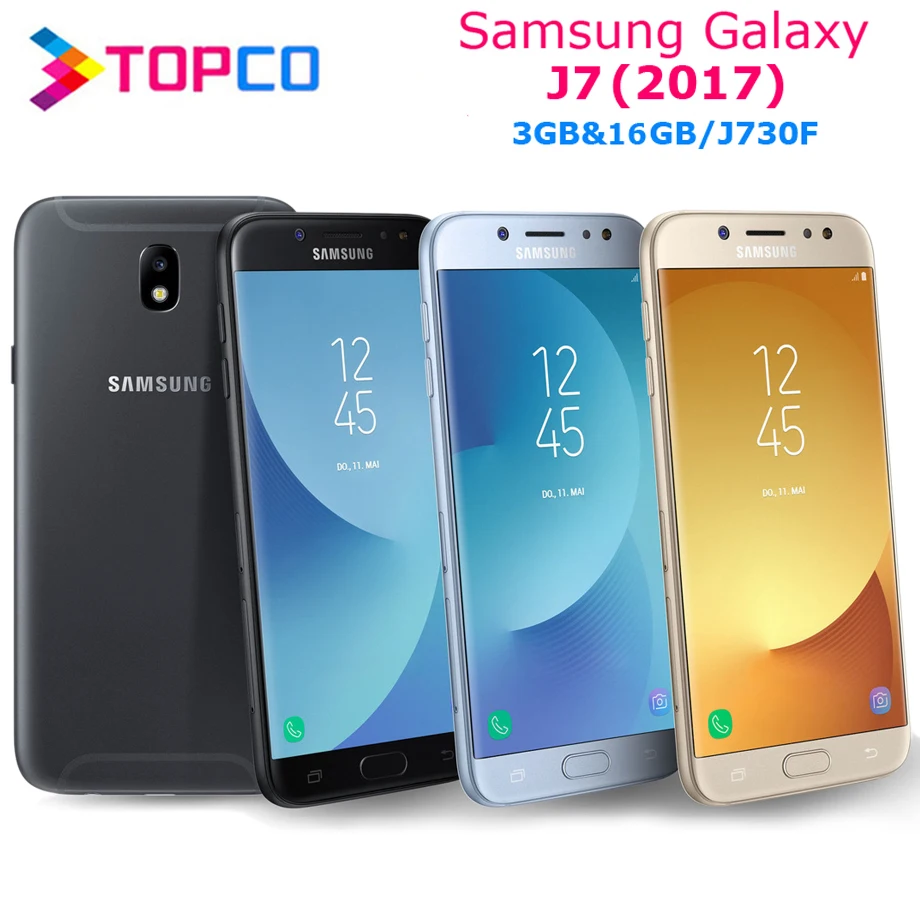 Samsung Galaxy J7 (2017) Duos J730FD Оригинальный разблокированный Android Мобильный Восьмиядерный
