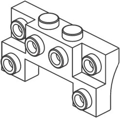 

Elements Brick Parts 52038 Brick Modified 2x4-1x4 with 2 Recessed Stud Classic Piece Building Block Toy Accessory Bricklink KB97