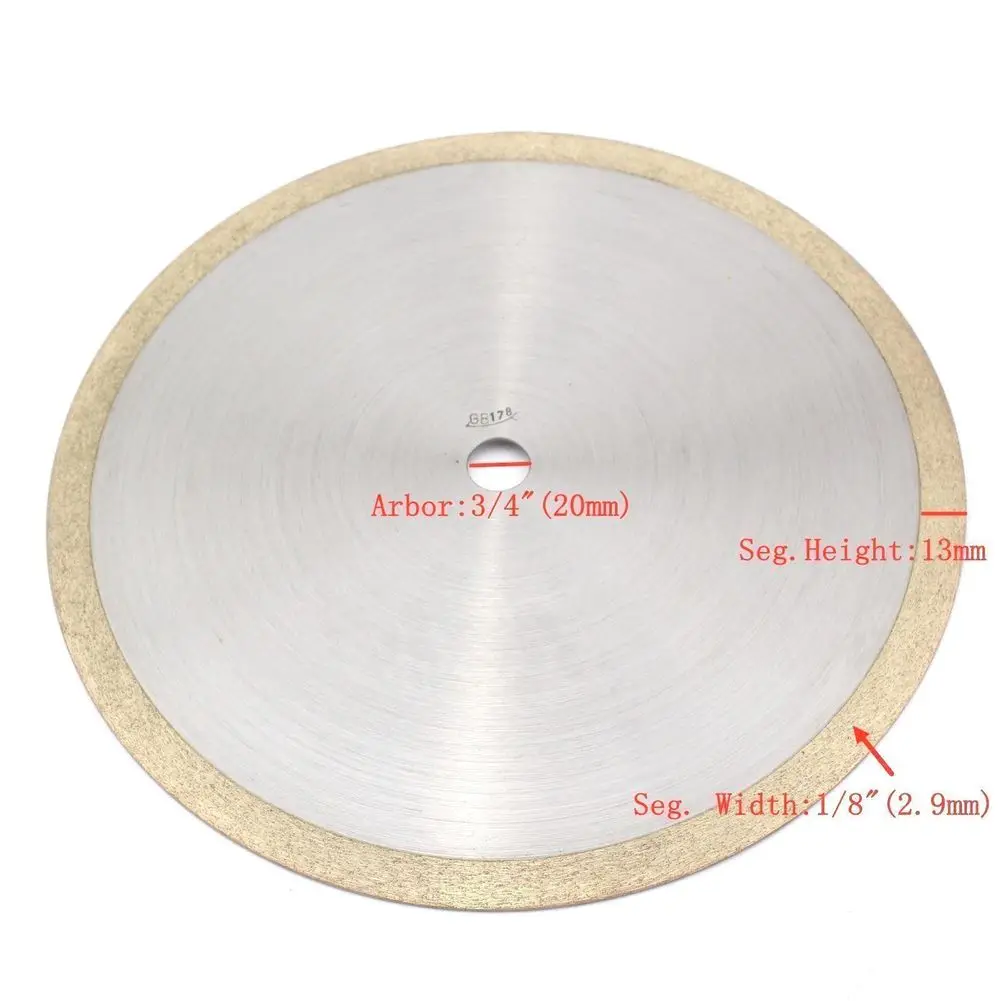 100 350mm Glass Diamond Blade Saw Standard Wet Cutting Continuous