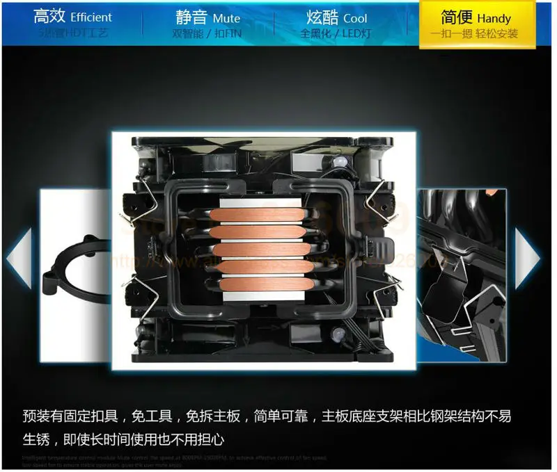 Двойной вентилятор 12 см с PWM 5 теплоотвод cpu кулер вентилятор охлаждения для Intel 775 1151 115x1366 радиатор для AMD cpu PcCooler X6