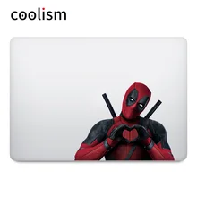 Наклейка для ноутбука Deadpool в форме сердца для Apple MacBook Air 13 Pro retina 11 12 15 дюймов Mac Mi Book цветная наклейка