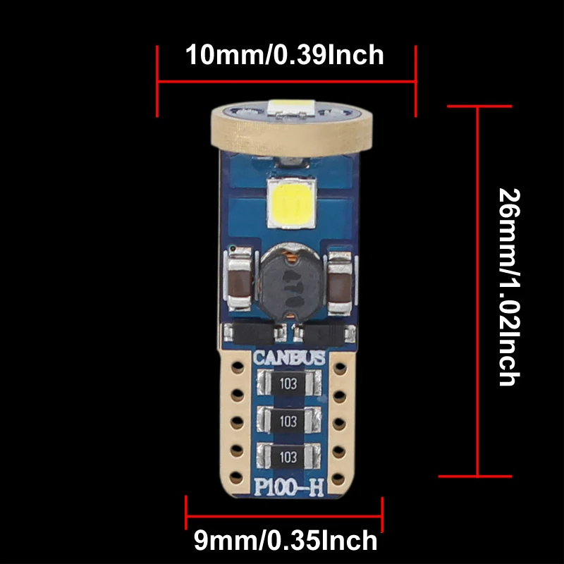 T10 светодиодный Canbus W5W 3030 3SMD светильник Автомобильный с индикатором лампа для
