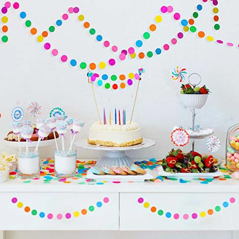 

Paper Garland for kid first 2th 3th 4th 5th 6th 7th 8th 9th 10th birthday wedding baby shower boy girl Christmas tree Decoration