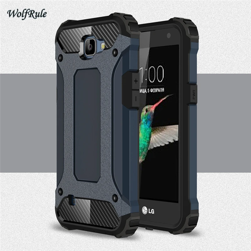 

For Case LG K4 Cover Anti-knock Silicone + Plastic Case For LG K4 Case Lte K120E K130E Business Style Mobile Phone Fundas <