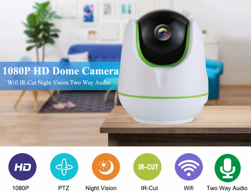 HD 1080 Home Security Wifi IP Camera Two Way Audio Wireless Mini Camera 2.0 MP IR Night Vision CCTV Smart Camera Baby Monitor