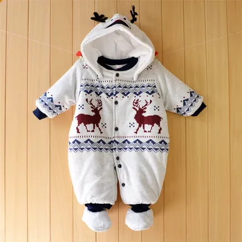 

-Baby Clothes Pajamas with Footies O-Neck Long-Sleeves Buttons-Up One-Piece Winter Cozy Warm Baby Footies Sleepers 3-12 Months