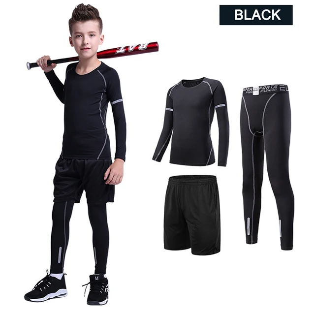 Children Fitness Gym Clothing Kids Boy Running Tracksuit Sports Wear