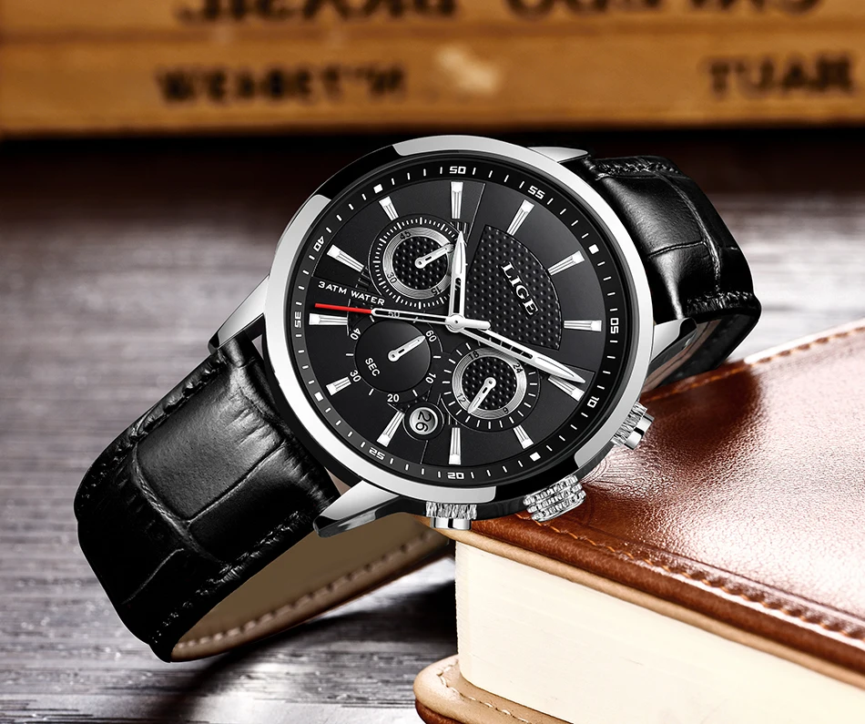 Chronograph Waterproof Sport Automatic Date Quartz Watch