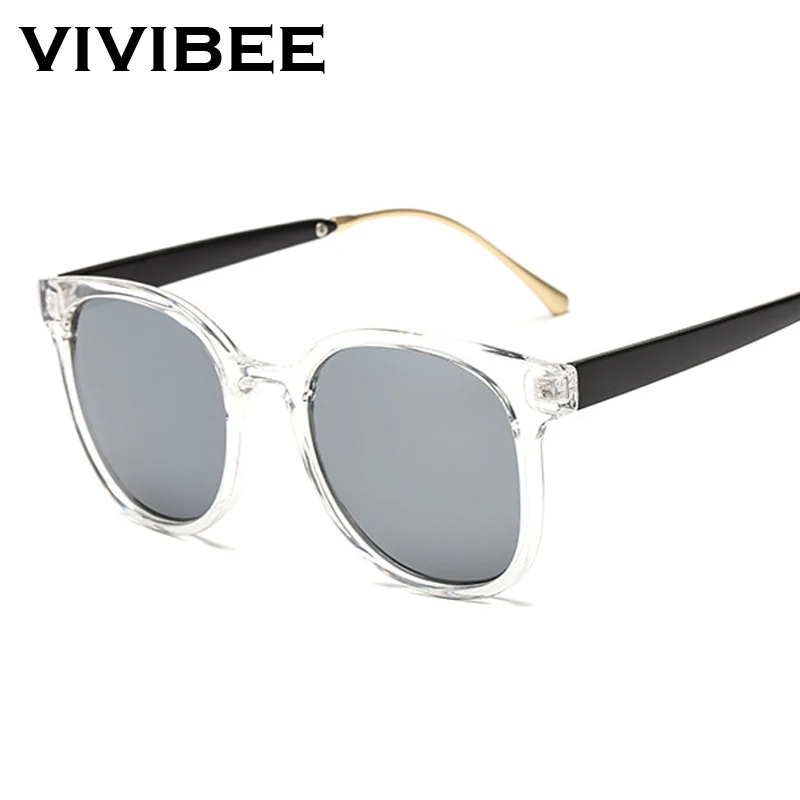 VIVIBEE прозрачные Квадратные Солнцезащитные очки для женщин брендовая дизайнерская Новая мода тренд винтажные овальные стильные очки мужские оттенки