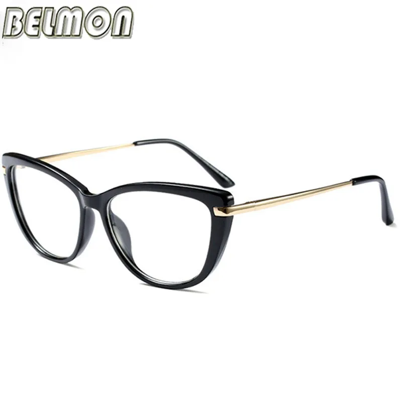 92125 Black Оптические женские очки модные очки по рецепту очки оправа прозрачные линзы очки RS809 - Цвет оправы: 92125 Black