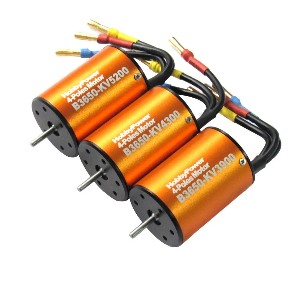 Бесщеточный 4 полюсный двигатель HP B3650 5200KV 4300KV 3900KV для автомобиля багги лодки 1/10