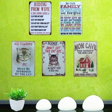 [Mike86] Забавный, классический пешеходный переход металлические знаки украшения дома Ba Барр paintingpub Декор 20*30 см AA-406