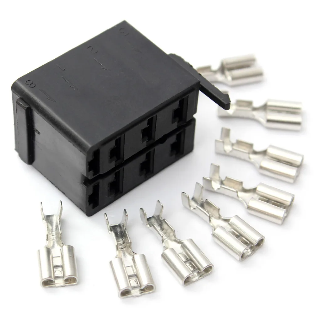 

8x Female Spade Terminals 1 Rocker Switch Plug Socket Carling ARB Narva style Rocker Switch ARB Plug Female Spade Terminals