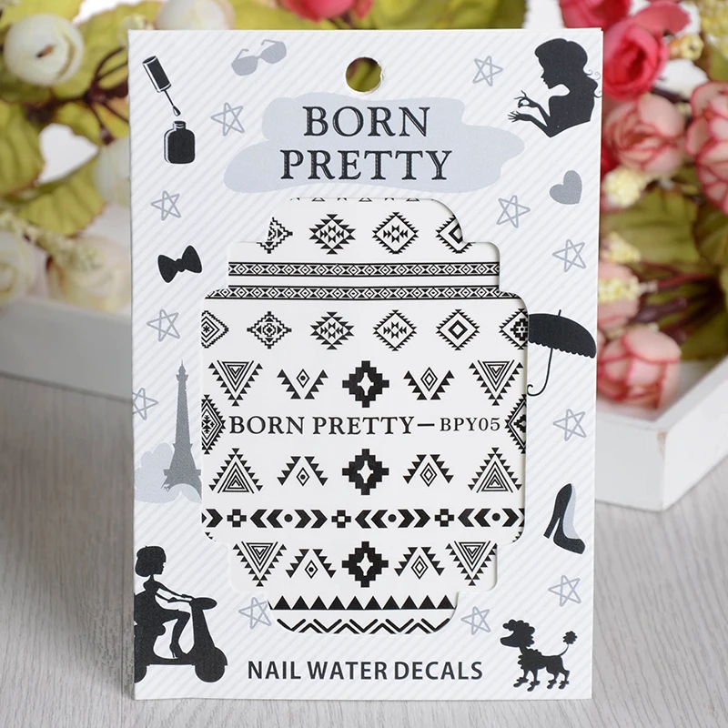 2 узора/лист BORN PRETTY Shinging форма ногтей воды переводные наклейки BPY05|stickers head|sticker