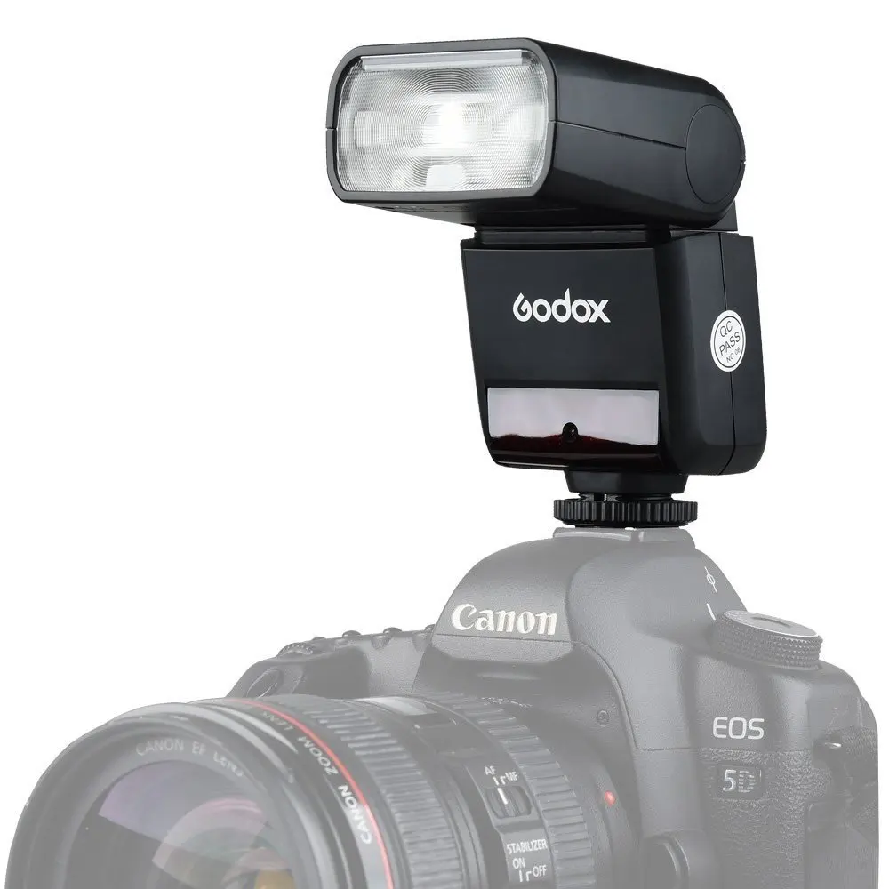 Вспышка Godox Mini Speedlite TT350C TTL HSS + 2 аккумулятора 2500 мАч для Canon 800D 760D 750D 700D 650D 600D 80D 70D 60D 7D