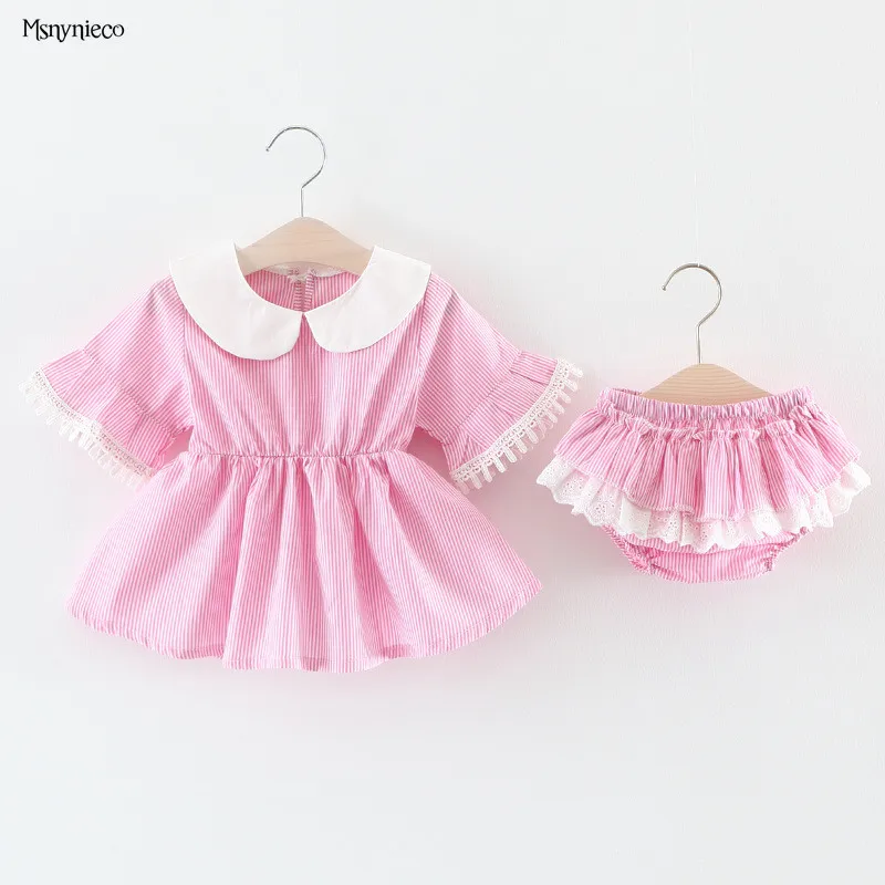 Baby Girls Dress Summer Newborn Baby Girl Clothing Princess Infant Stripe 1 Years Birthday Dress for 0-2 years Toddler Vestido