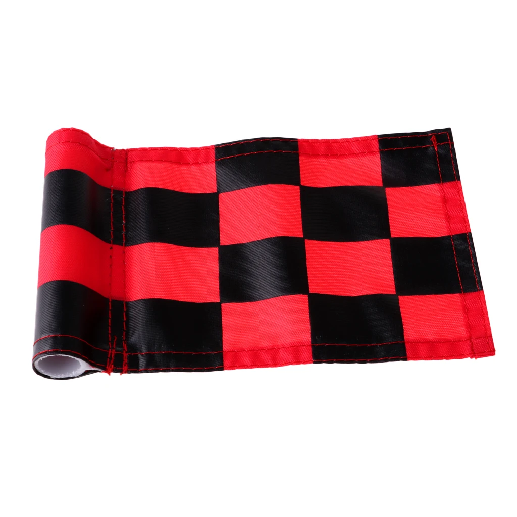 Solid Putting Green Golf Chequered Nylon Flags Backyard Garden Portable Golf Target Markers Sports Golf Accessories