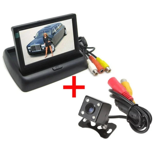 

XYCING Car Parking System 4.3 Inch TFT LCD Color Car Rear View Monitor Reverse Monitor RVC-205 + E314 Car Rea View Camera