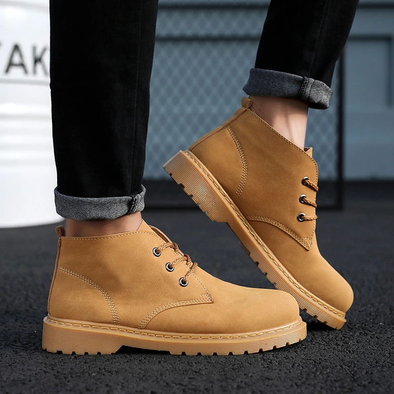 

Explosion models men's boots retro Martin fashion wild men's daily simple tie British wind thick bottom deodorant 59