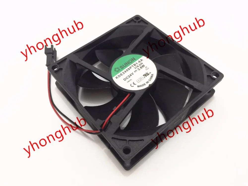 SUNON KDE2409PTB1 6A 318.GN DC 24V 3 6 W 2 проводной 92X92X25mm Сервер вентилятор охлаждения|square fan|sunon