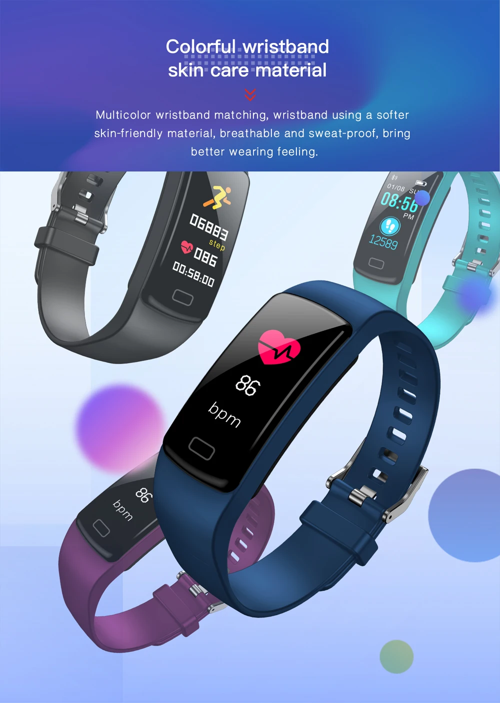 2019 Col Mi Band 3 фитнес-трекер с измерением давления Hey plus умный браслет шагомер спортивные умные часы кровяное давление