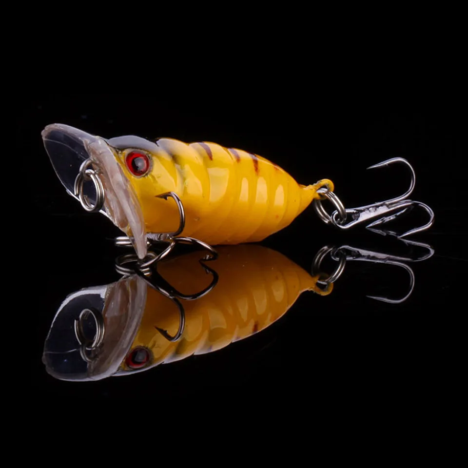 

WALK FISH 1PCS Cicada 3.6g 3.5cm Perch Insect Lure Bait Fishing Lure Treble Barb Hooks Fishing Tackle Artificial Bait