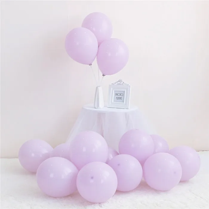 10 дюймов 2,4 г 100 шт пастельные шары для активного отдыха, вечеринки, дня рождения, свадебные шары для украшения, разноцветные пастельные шары макарон - Цвет: 100pcs purple