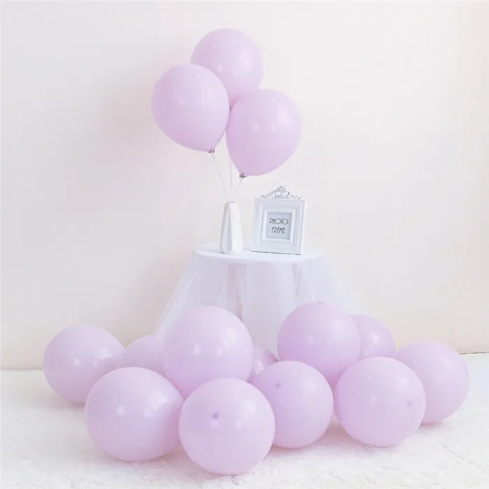 100pcs purple 10 дюймов 2,4 г 100 шт пастельные шары для активного отдыха, вечеринки, дня рождения, свадебные шары для украшения, разноцветные пастельные шары макарон - Цвет: 100pcs purple