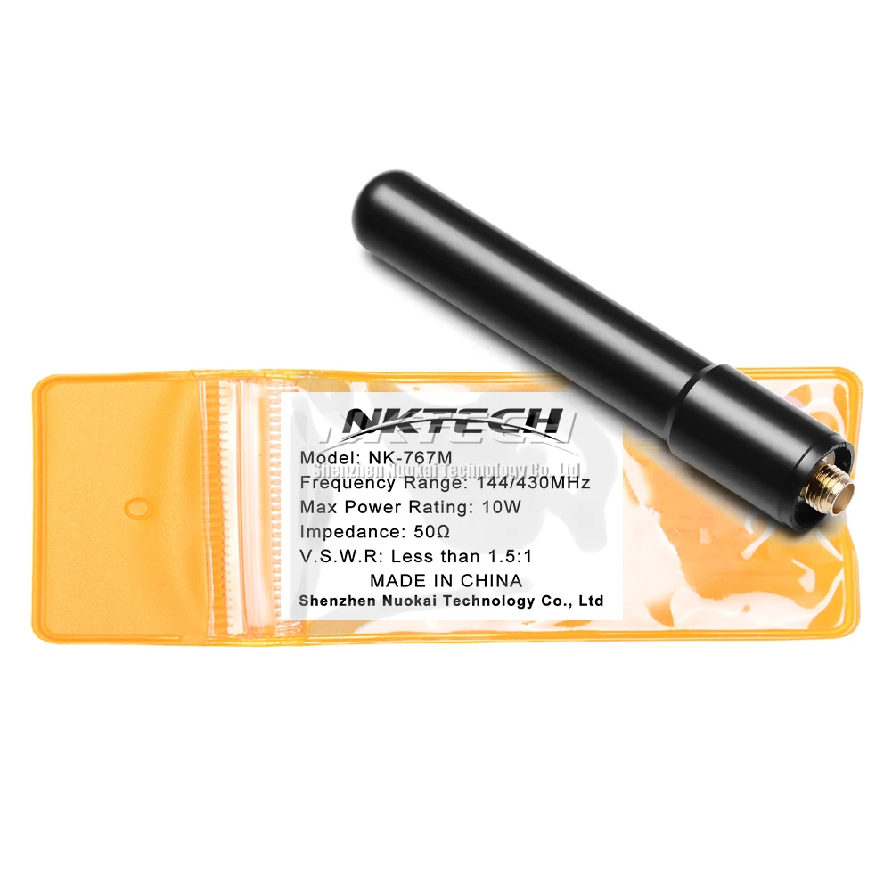 NKTECH SMA-F антенны 10 Вт Dual Band для BaoFeng Pofung UV UV-5R UV-6R UV-5X GT1 GT-3 GT-3TP GT-5TP UV-B5 UV-82 R760 UV-9R UV-5RB HYT - Цвет: NK-767M 10W 80mm