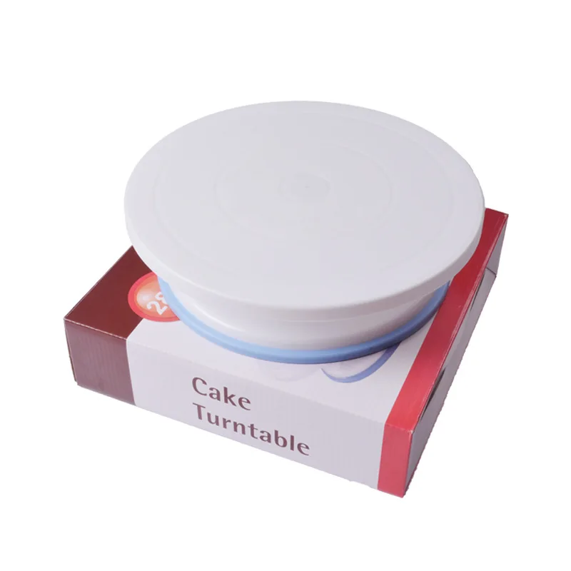  Unibird 10 inch Plastic Cake Turntable Rotating Cake Decorating Tool Home DIY Cake Rotary Table 28c