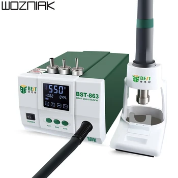 

BST-863 Heat Gun Lead-FreeSmart Touch Screen Control Constant Temperature LCD Display Desoldering Station 1200W Big Power