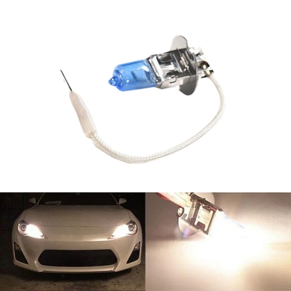 1 Pcs High Quality New Super Bright Energy Saving Bulbs H3 100W 12V 6000K Car Headlight Fog Lights Driving Lamp White #280244 | Автомобили