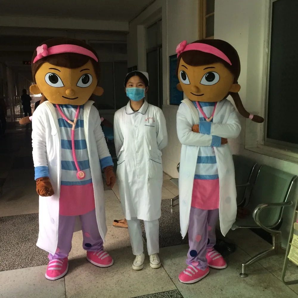Горячая Распродажа 2014 Высокое качество Doc костюм талисман McStuffins для взрослых