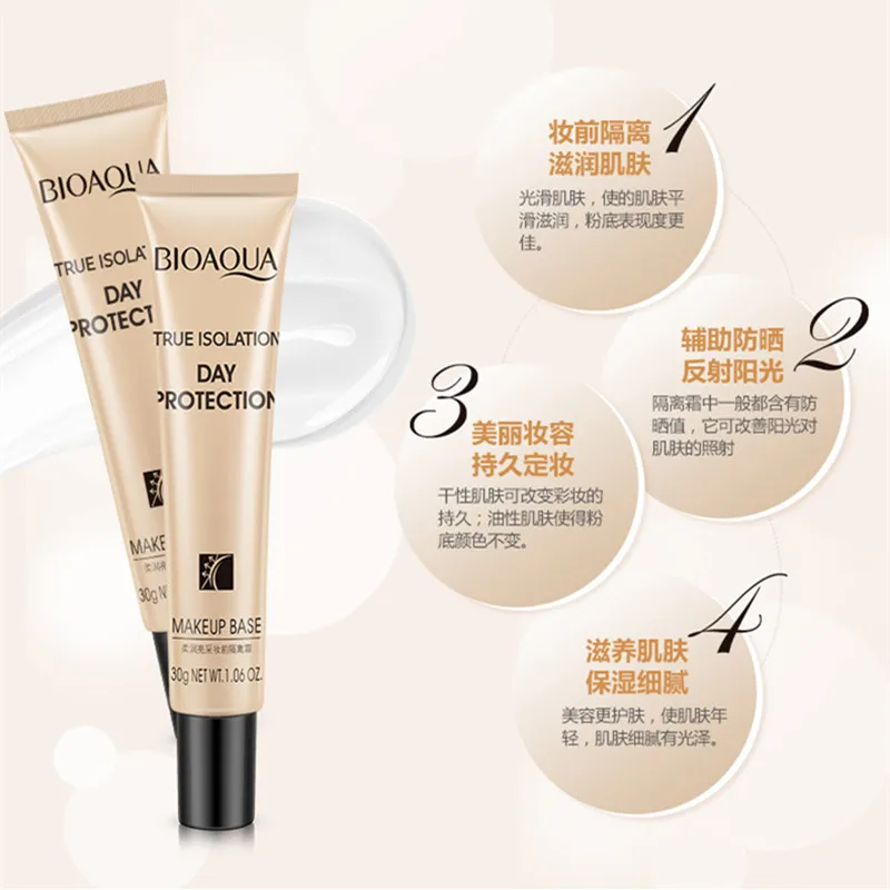 BIOAQUA 1PC Concealer BB cream Make up Base Moisturizing Cover Whitening Natural Flawless Makeup Foundation Face Skin Care 1