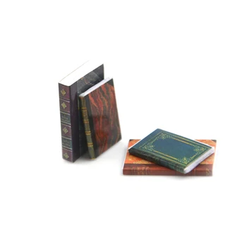 

For 1:12 Toy 4 Pcs Of Books Length 2.4cm Dollhouse Miniature Doll Accessories For Girl Grils Best Gifts Dollhouse Books Decor